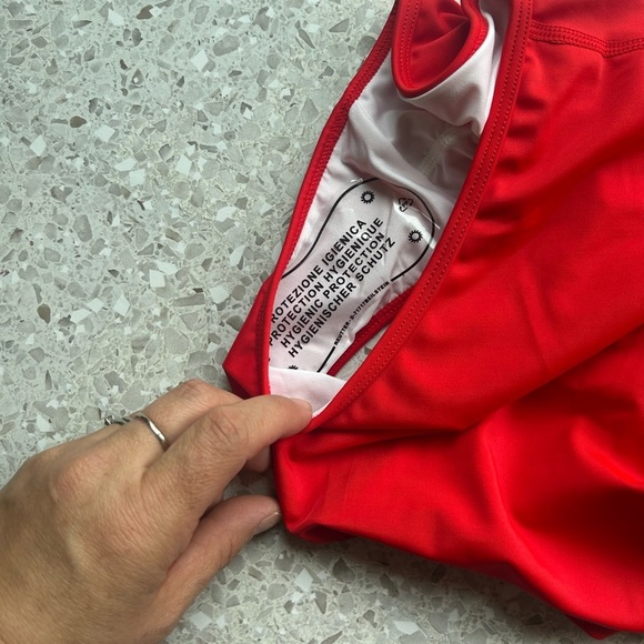 New BALEAF women size 36 Large RED 1 SWIM SWIMMING SUIT lined white - Picture 7 of 9